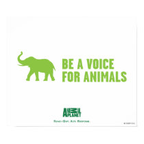 Be a Voice For Animals Poster posters
