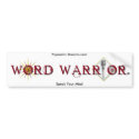 Be A Word Warrior bumper stickers