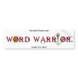 Be A Word Warrior bumper stickers