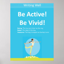 Be Active! Educational Writing Poster