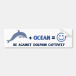 BE AGAINST DOLPHIN CAPTIVITY BUMPER STICKERS