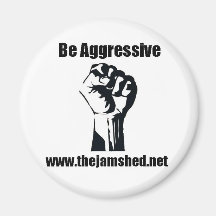 Be aggressive gear refrigerator magnet