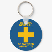 Be Alba Neutral-Be Sweden About It Keychain by monkeyclown Be Alba Neutral-Be Sweden About It Keychain