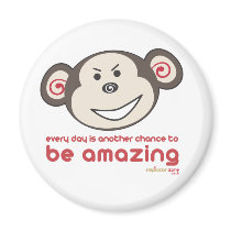 Be Amazing Monkey Fridge Magnet (wicked)