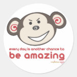 Be Amazing Monkey Stickers (cheeky)
