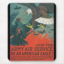 "Be an American Eagle" RESTORED Army Air Poster Mouse Pads