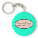 Be An Angel Adopt A Cat Keychain
