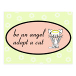 Be An Angel Adopt A Cat Postcard