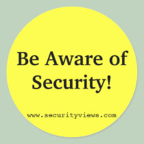 Be Aware of Security! stickers
