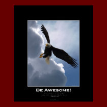 BE AWESOME Motivational Poster posters