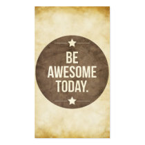 awesome, today, be awesome today, motivationnal, cool, inspire, quote, word, vintage, business card, dream, art, motivation, stars, like, quotations, retro, fun, graphic art, business, card, Visitkort med brugerdefineret grafisk design