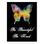 Be Beautiful, Be Kind Butterfly postcards