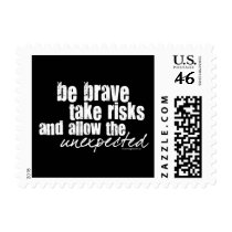 Be Brave Take Risks Postage Stamps