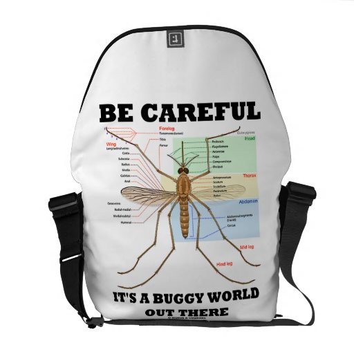 Be Careful It's A Buggy World Out There (Mosquito) Commuter Bag