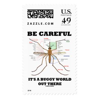 Be Careful It's A Buggy World Out There (Mosquito) Stamp