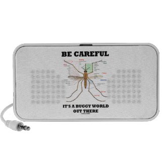 Be Careful It's A Buggy World Out There (Mosquito) Laptop Speaker