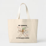 Be Careful It's Mosquito Season (Mosquito Anatomy) Canvas Bags
