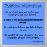 "Be careful of your thoughts, for ... - Customized Print