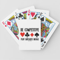 Be Competitive Play Duplicate Bridge (Card Suits) Card Deck
