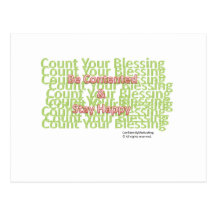 Be Contented & Stay Happy. Postcard