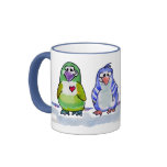 Be Cool Cartoon Penguins Ringer  Mug
