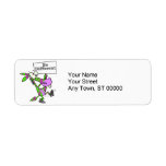 be different funky zebra pattern donkey custom return address label