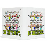 BE DIFFERENT funny funky cows binders