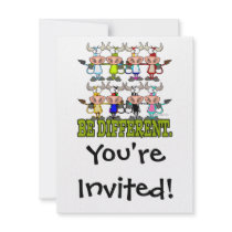 BE DIFFERENT funny funky cows Personalized Announcement