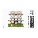 BE DIFFERENT funny funky cows stamps