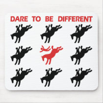 Be Different - Funny Horse Saying mousepads