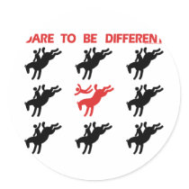 Be Different - Funny Horse Saying stickers