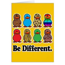 be different funny pattern ducky ducks card