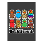 be different funny pattern ducky ducks personalized invitation