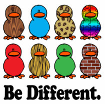 be different funny pattern ducky ducks photo sculptures
