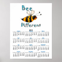 Be Different Spotted Bumble Bee Poster