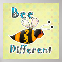 Be Different Spotted Bumble Bee Poster