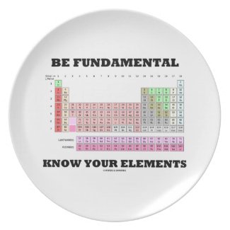 Be Fundamental Know Your Elements (Periodic Table) Party Plate