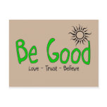 be good logo bright green w/ brown back postcards