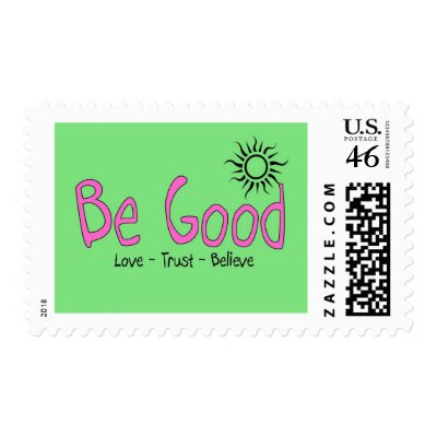 be good logo pink w/ green back stamp by begood74