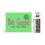 be good logo pink w/ green back stamp