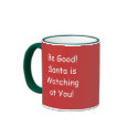 Be Good!Santa is Watching at You! mugs