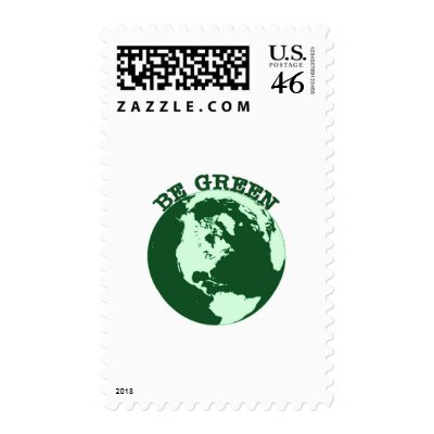 Be Green Stamp by bartstshirts