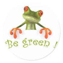 Be green ! stickers by juloszazzle Be green ! stickers