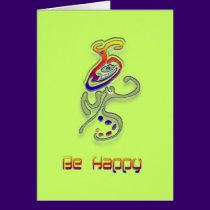 Be Happy Alien, Abstract cards