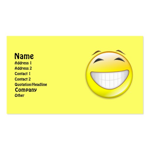 Be Happy Business Card (front side)