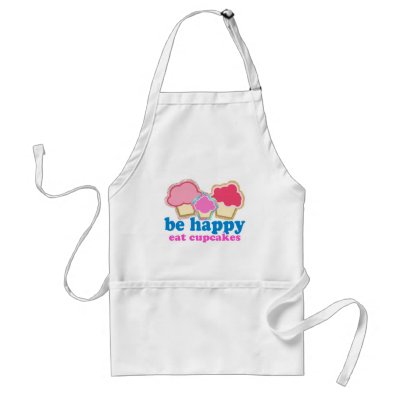 BE HAPPY EAT CUPCAKES APRON by bd5178