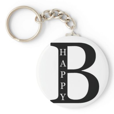 Be Happy (on the inside...black) Key Chain by upnorthpw