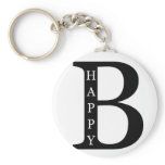 Be Happy (on the inside...black) Key Chain
