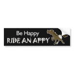 Be Happy Ride An Appy Appaloosa (Black) Sticker Bumper Sticker