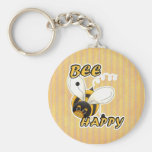 Be Happy Smiling Bee Keychains